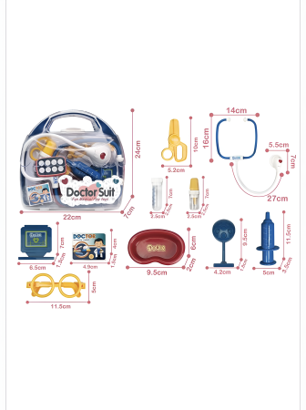 Set doctor pentru copii cu accesorii medicale – Joc de rol educativ, trusă medicală portabilă, 3+ ani [1]