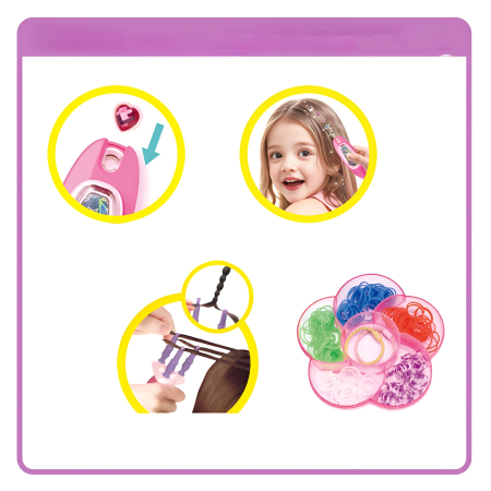 Set Împletit Păr și Aplicator Bijuterii 2 în 1 pentru Copii – Hair Braiding & Jewel Kit DIY, Accesorii Colorate, 3+ Ani [1]
