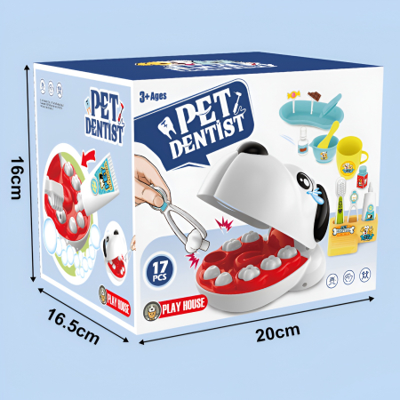 Pet Dentist – Set Dentist pentru Cățeluș, 17 Piese, Joc de Rol, Accesorii Veterinar, 3+ [7]
