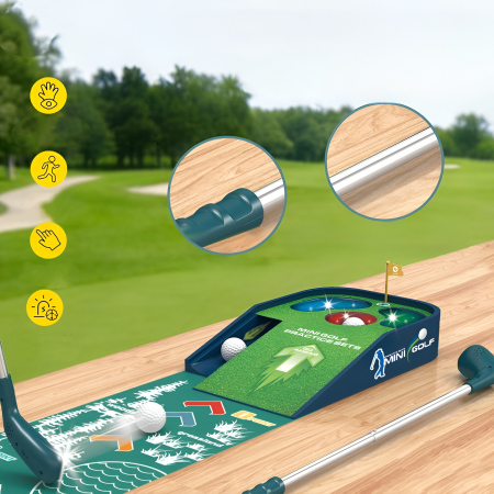 Set mini golf pentru copii – Pistă de antrenament cu crose, mingi și obstacole, joc sportiv interactiv, 3+ ani [4]
