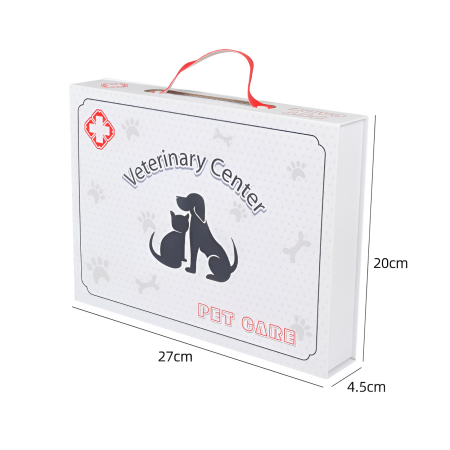 Set Veterinar pentru Copii – Trusă Medicală Animăluțe în Valiză, 20+ Accesorii, Joc de Rol Educativ [5]