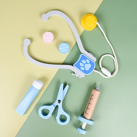 Set Veterinar pentru Copii – Trusă Medicală Animăluțe în Valiză, 20+ Accesorii, Joc de Rol Educativ [1]