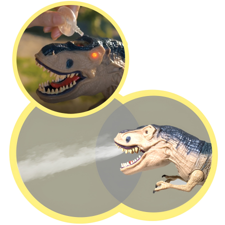 T-Rex Interactiv cu Telecomandă Infraroșu – Lumini, Sunete, Mers Realist & Funcție Spray – Dinosaur Planet [2]