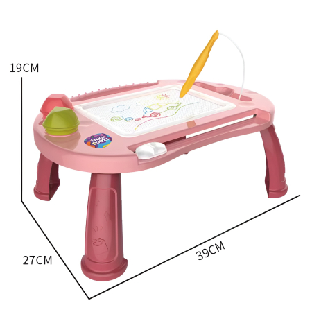Tablă de desen magnetică multifuncțională pentru copii – Masă interactivă de desen cu stilou magnetic, culori multiple, formare creativă curată și educativă, 3+ ani [3]
