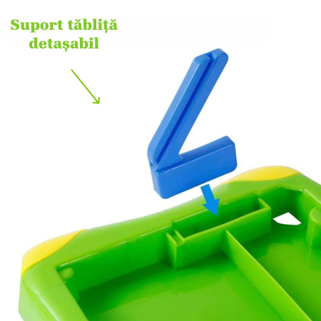 Tablă educativă magnetică 3 în 1 pentru copii – cu litere, cifre și forme geometrice Tangram, set educativ cu marker, burete și suport de scris [3]
