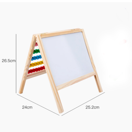 Tablita magnetica 3 in 1 - litere si cifre magnetice, numaratoare sub forma de bilute, carioca si buretel pentru a scrie si a desena, 3+ ani [4]