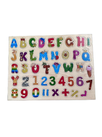 Tablita magnetica 3 in 1 - litere si cifre magnetice, numaratoare sub forma de bilute, carioca si buretel pentru a scrie si a desena, 3+ ani [2]