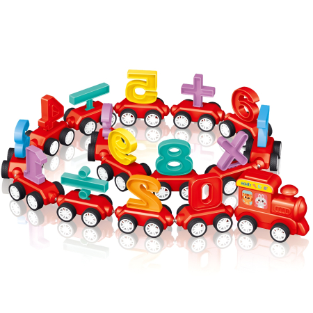 Educative si montessori - Tren Magnetic Educațional cu Cifre și Semne Matematice – 31 Piese, Jucărie STEM pentru Învățarea Numerelor