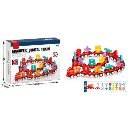 Tren Magnetic Educațional cu Cifre și Semne Matematice – 31 Piese, Jucărie STEM pentru Învățarea Numerelor [3]