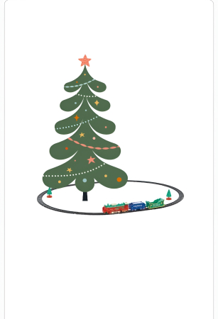 Cele mai dorite - Trenuleț Electric de Crăciun Express – Set 17 Piese, Șină 87×68 cm, Lumini și Decoruri Festive