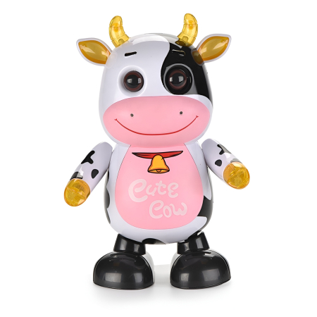Văcuță Dansatoare Cute Cow – Jucărie Interactivă cu Muzică și Lumini, 21 cm, 3+ Ani [2]