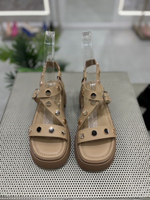Sandale FARAONE BEJ din piele [2]