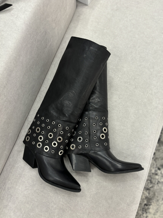 Ciocate TRENDY negre din piele [2]
