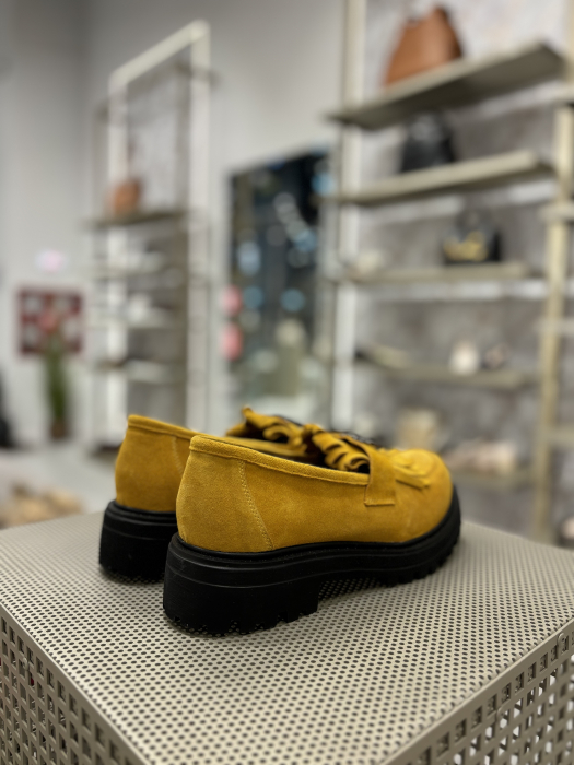 Mocasini SUN galbeni din piele [4]
