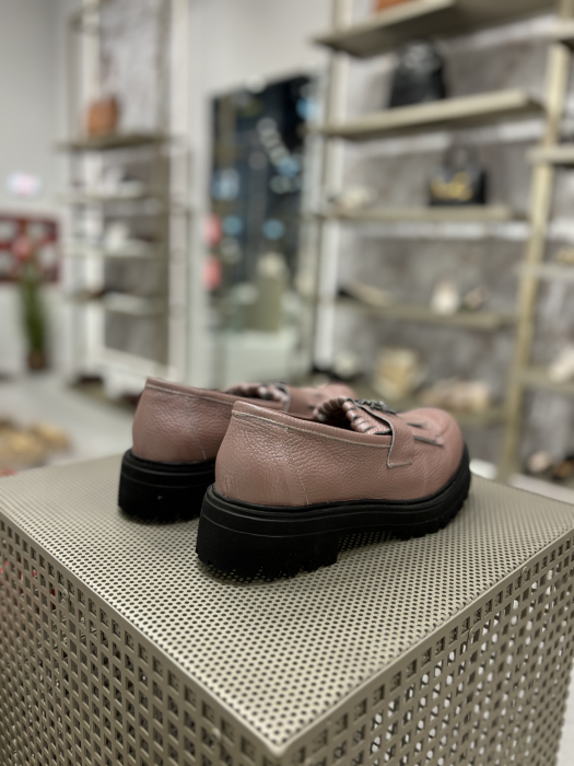 Mocasini BARBIE roz pudra din piele [4]