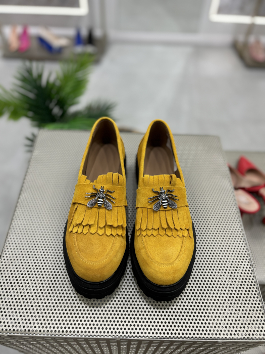 Mocasini SUN galbeni din piele [2]