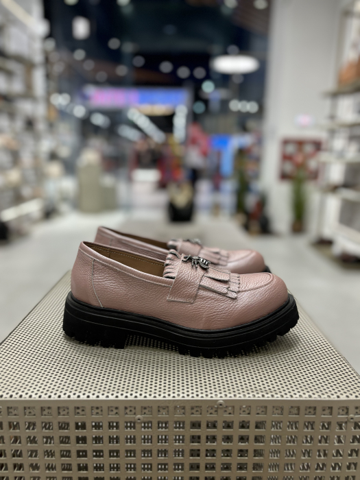 Mocasini BARBIE roz pudra din piele [3]