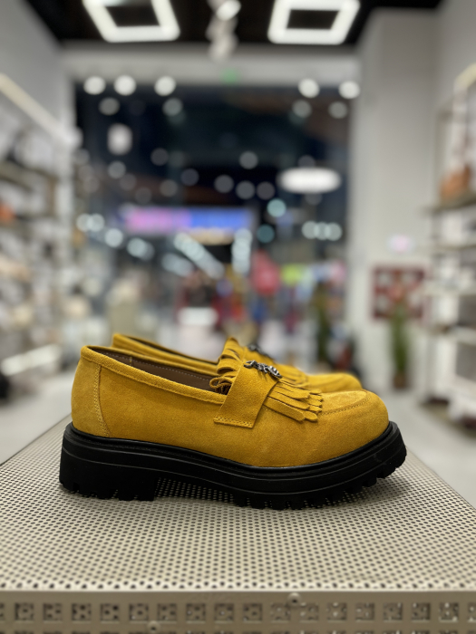 Mocasini SUN galbeni din piele [3]