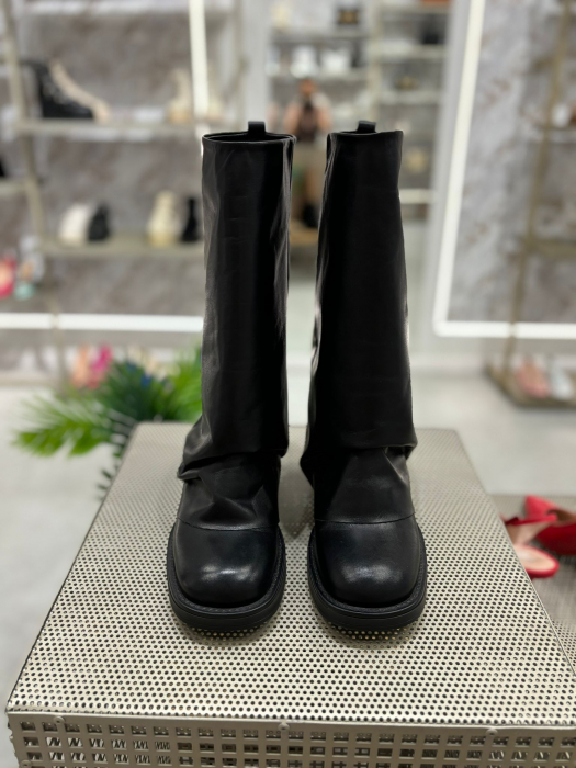 Cizme TEXAS NEGRE din piele [4]