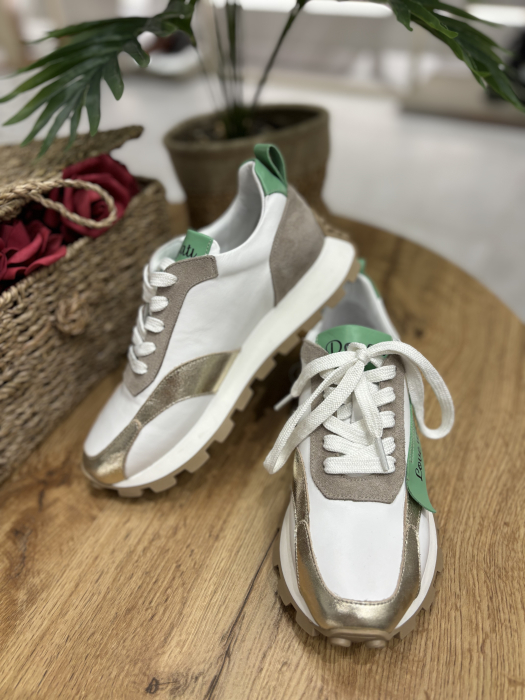 Adidasi din piele gold [6]