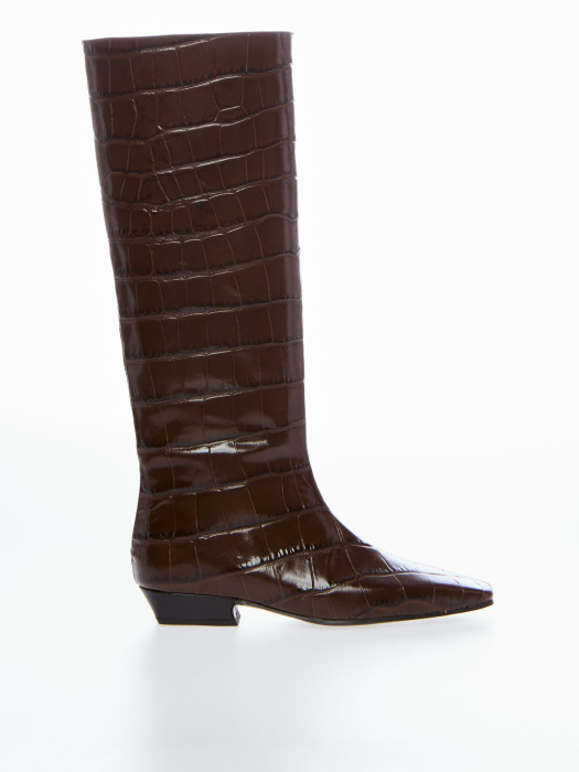 Cizme CROCO CHOCOLAT din piele [3]