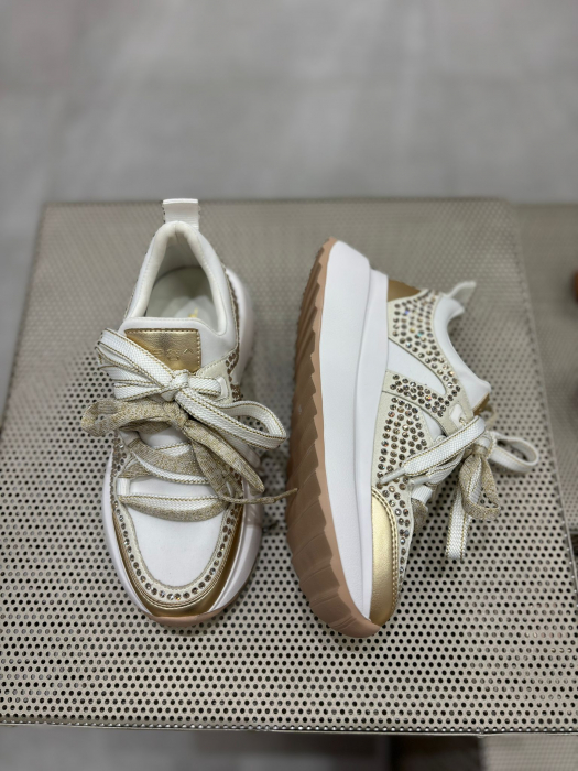 Adidasi BAY GOLD cu cristale [4]