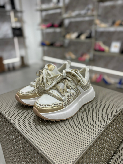Adidasi BAY GOLD cu cristale [3]