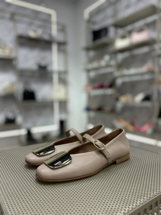 Balerini BROWNIE NUDE cu catarama [3]