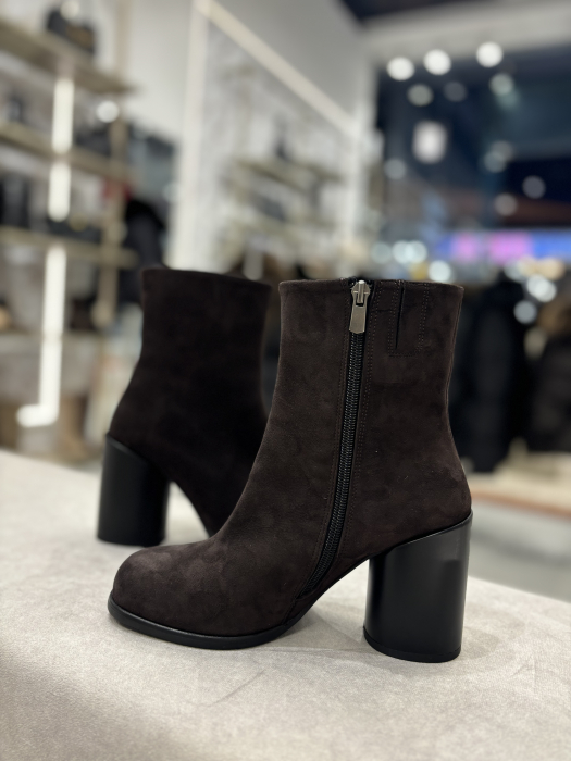 Botine din piele cu toc gros [2]