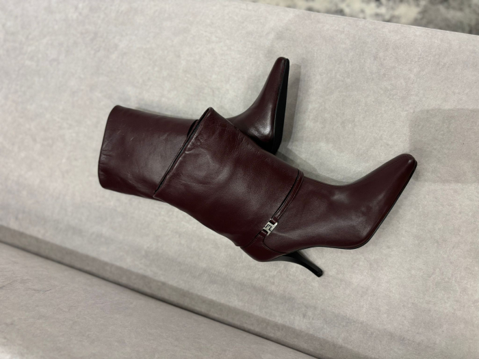 Botine MELINDA BORDO din piele [4]