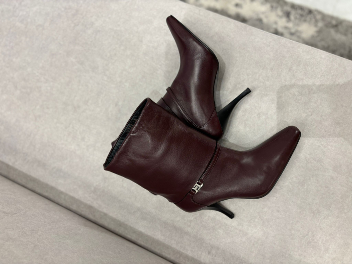 Botine MELINDA BORDO din piele [5]