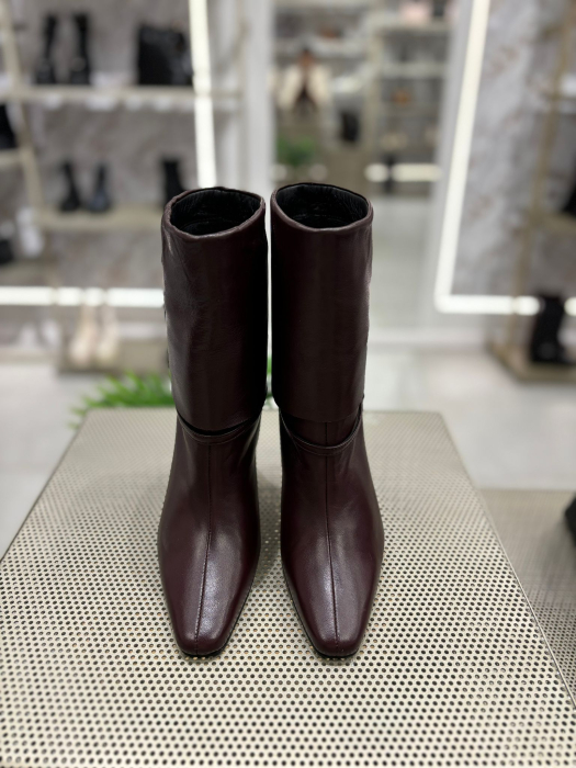 Botine MELINDA BORDO din piele [3]