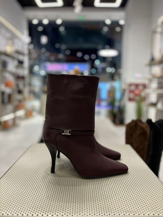 Botine MELINDA BORDO din piele [2]