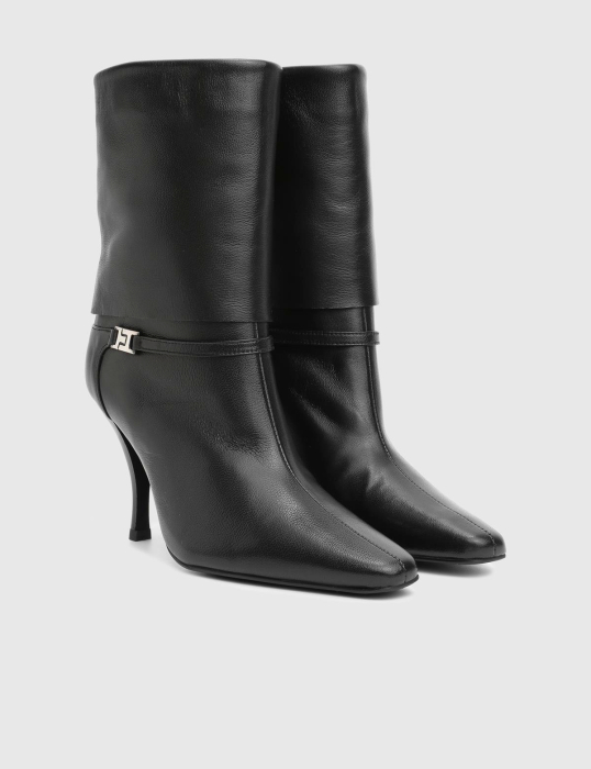 Botine MELINDA NEGRE  din piele [1]