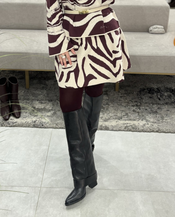 Cizme AVANGARDE NEGRE cu toc [6]