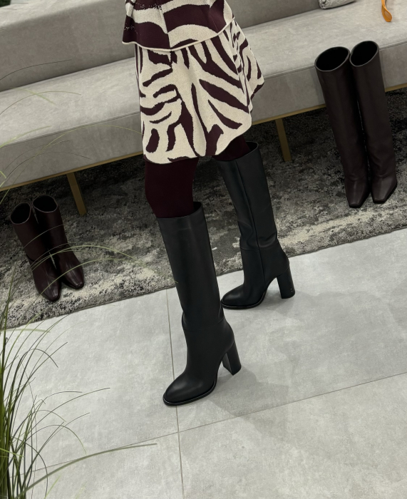 Cizme NYONA NEGRE cu toc [5]