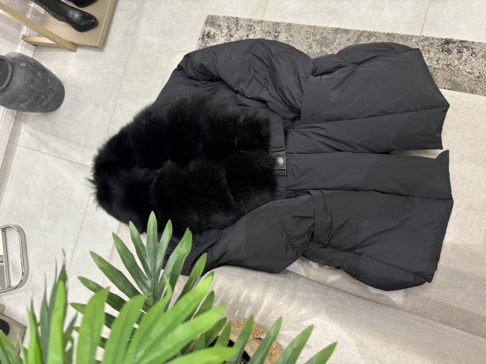 Geaca cu guler din blana naturala [5]