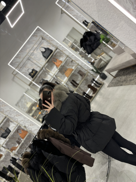 Geaca cu guler din blana naturala [4]