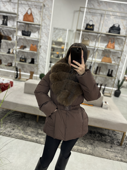 Geaca cu guler din blana naturala [2]