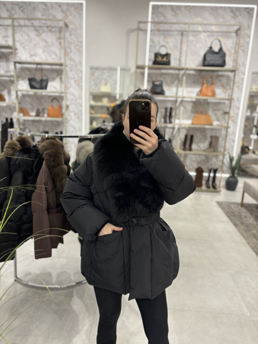 Geaca cu guler din blana naturala [2]