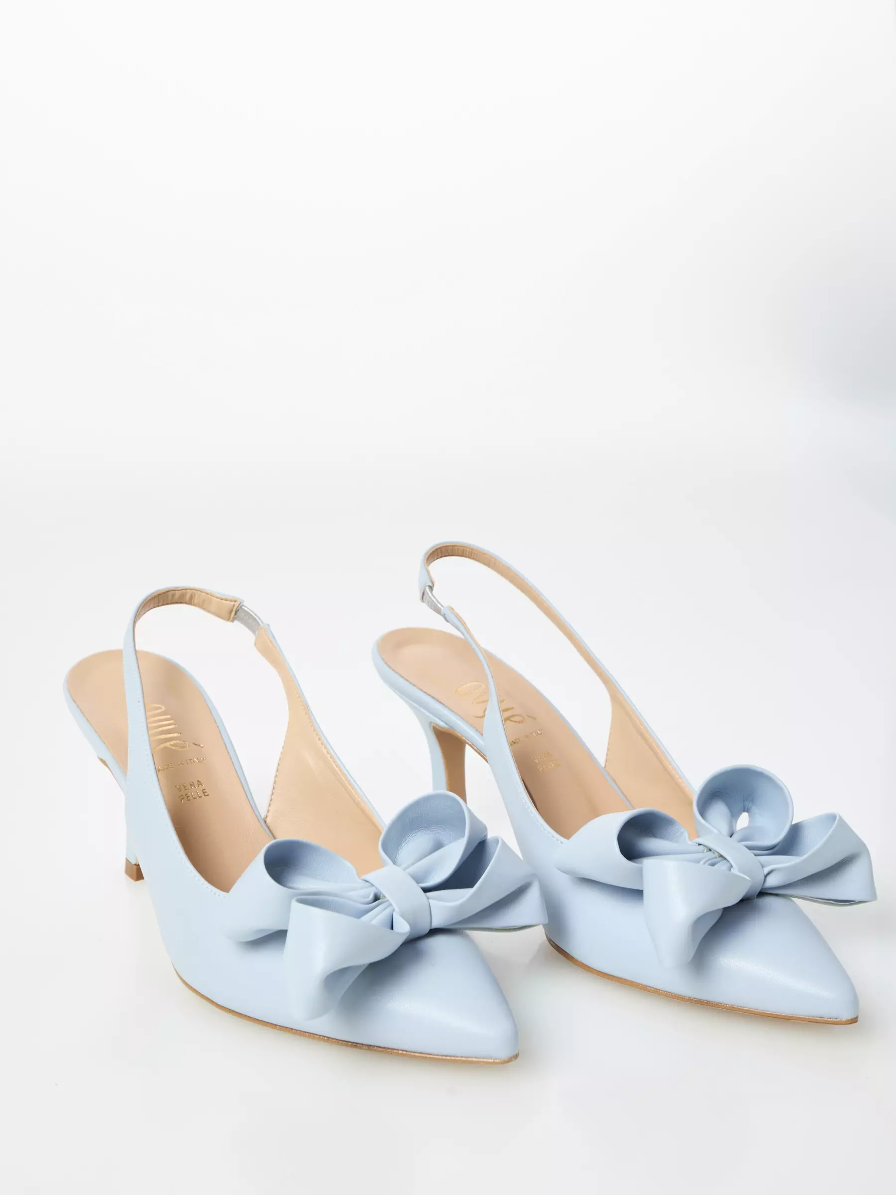 Pantofi ALYONA BABY BLUE cu toc si funda [4]