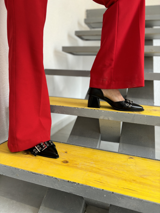 Pantofi CAMARRO negri cu toc gros [3]