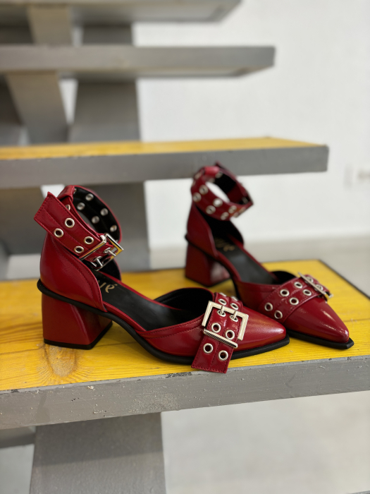 Pantofi CAMARRO visinii cu toc gros [3]