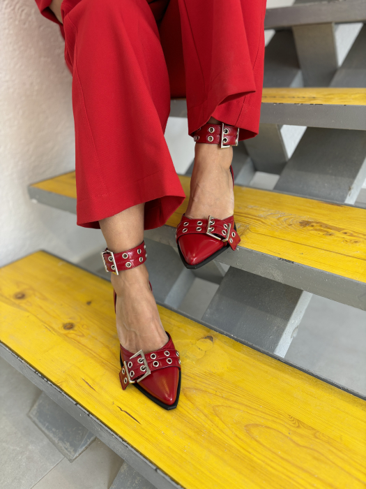 Pantofi CAMARRO visinii cu toc gros [2]