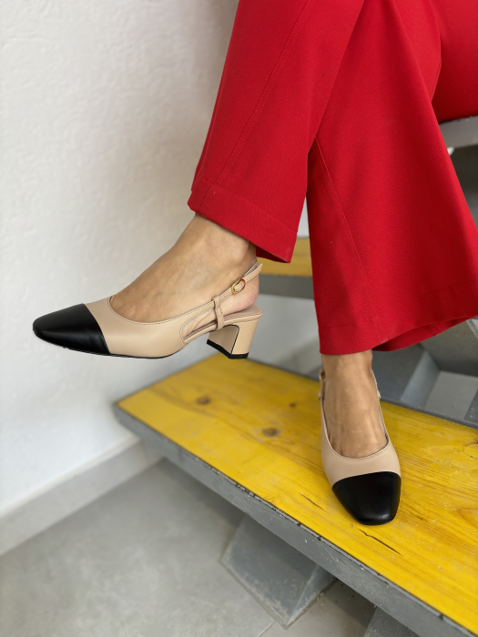 Pantofi CAPPUCCINO ITALY cu toc gros [2]