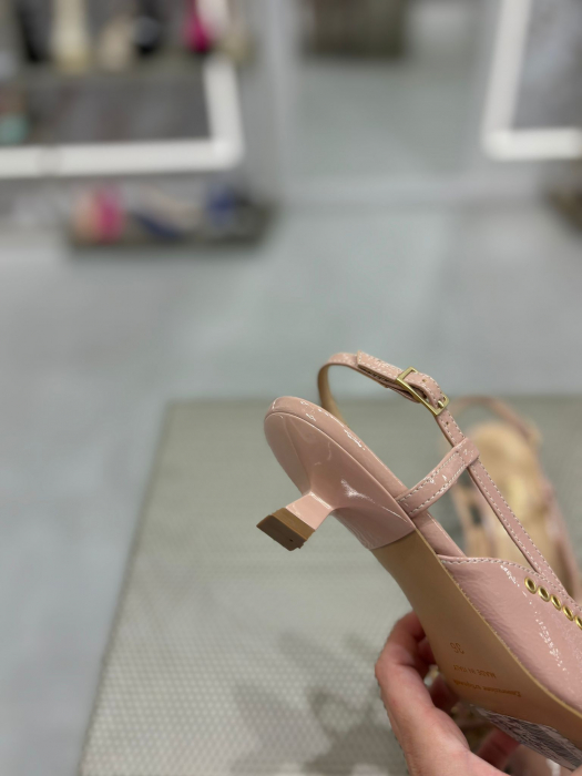 Pantofi CELINE NUDE cu toc si funda [5]