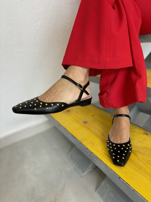 Pantofi GRACE NEGRI cu tinte aurii [4]