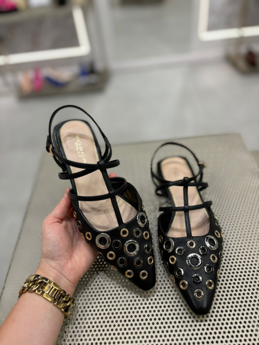 Pantofi LAONA NEGRU cu bareta la spate [2]