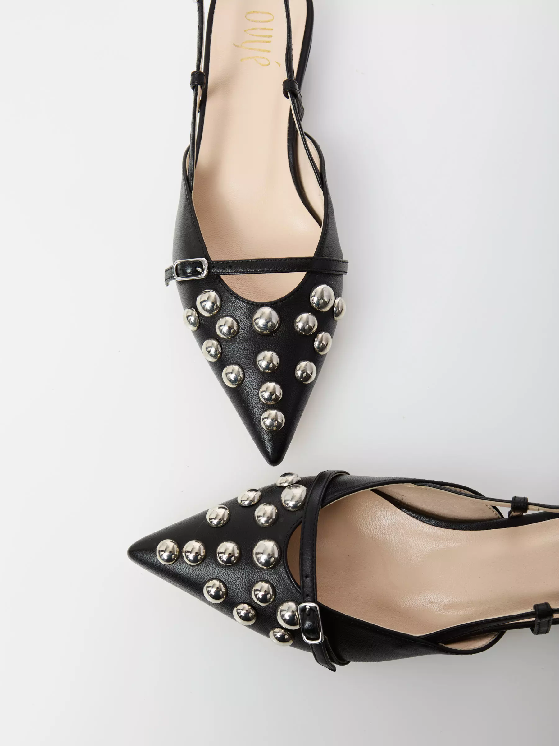 Pantofi stiletto KIMORA NEGRI cu bareta la spate [4]