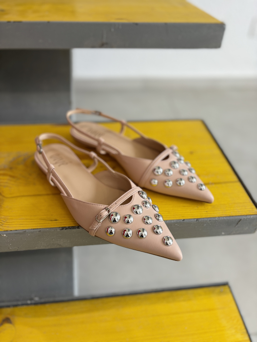 Pantofi stiletto KIMORA NUDE cu bareta la spate [4]